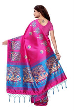 Mysore Silk Pink Color Printed Saree With Blouse