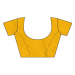 Mysore Silk Yellow Color Tabla Print Saree With Blouse