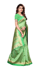 Mysore Silk Green Color Printed Saree With Blouse