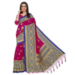 Mysore Silk Pink Color Printed Saree With Blouse