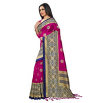 Mysore Silk Pink Color Printed Saree With Blouse