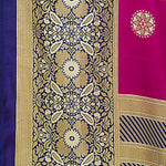 Mysore Silk Pink Color Printed Saree With Blouse