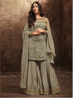 Women Mehandi Color Printed Ethnic Salwar Suit