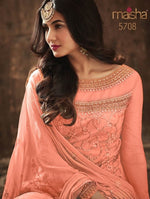 Women Carrot Color Printed Ethnic Salwar Suit
