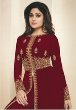 Women Red Color Printed Ethnic Salwar Suit