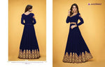 Women Blue Color Unstitched Anarkali Suit