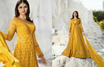 Women Yellow Color Semi stitched Fancy Dress Material