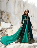 Women C-Green Color Semi stitched Fancy Dress Material