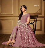 Women LightPurple Color Semi stitched Exclusive Anarkali Suit Material