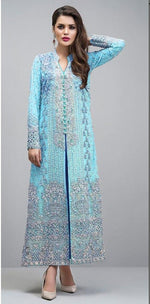 Women  Sky Blue Color Printed Ethnic Salwar Suit