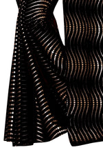 Womens Black Color Satin Poly Silk SareWorke With Foil Work