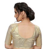 Womens Black Color Satin Poly Silk Saree With Foil Work
