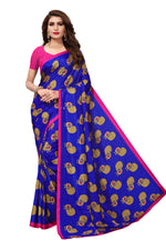Womens Blue Color Maalgudi Silk Designer Saree With Blouse