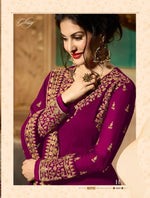 Women Purple Color Printed Ethnic Desighn Gown