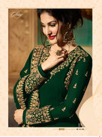 Women Green Printed Ethnic Desighn Gown