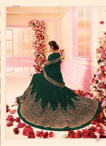 Women Green Color Printed Ethnic Desighn Gown