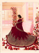 Women Red Printed Ethnic Desighn Gown