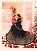 Women Black  Printed Ethnic Desighn Gown