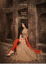 Women Orange Color Printed Ethnic Desighn Salwar Suit