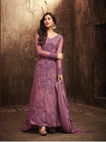 Women Purple Color Printed Ethnic Desighn Gown