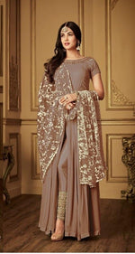Women Mehandi Color Printed Ethnic Desighn Salwar Suit