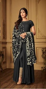 Women Black Color Printed Ethnic Desighn Salwar Suit