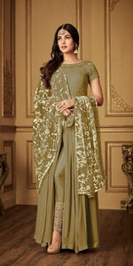 MA644 -Mehandi rinted Ethnic Desighn Salwar Suit