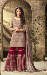 Women Baby Pink Color Printed Ethnic Desighn Salwar Suit