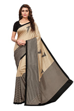 Womens Black Color Maalgudi Silk Designer Saree With Blouse