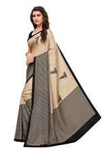 Womens Black Color Maalgudi Silk Designer Saree With Blouse
