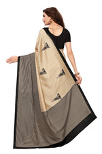 Womens Black Color Maalgudi Silk Designer Saree With Blouse