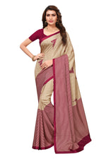 Womens Maroon Color Maalgudi Silk Designer Saree With Blouse