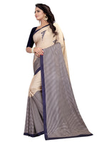 Womens Navy Blue  Color Maalgudi Silk Designer Saree With Blouse