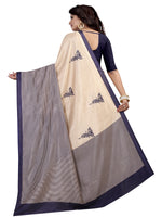 Womens Navy Blue  Color Maalgudi Silk Designer Saree With Blouse