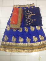 Womens Blue Color  SATIN Lehanga Choli
