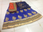 Womens Blue Color  SATIN Lehanga Choli