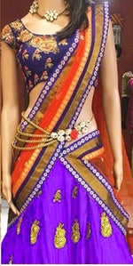 Womens Purple Color  SATIN Lehanga Choli