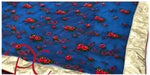 Womens Blue Color Pure Soft Mono Net Saree With Embroidery with Gota Work