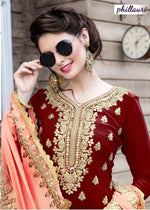 Women Red Color Printed Ethnic Desighn Salwar Suit