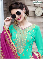 Women Green Color Printed Ethnic Desighn Salwar Suit