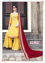 Women Yellow Color Printed Ethnic Desighn Salwar Suit
