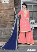 Women Carrot Color Printed Ethnic Desighn Salwar Suit