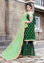 Woment Green Color Printed Ethnic Desighn Salwar Suit
