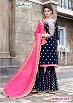 Woment Blue Color Printed Ethnic Desighn Salwar Suit