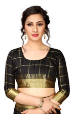 Beutiful Black Color Cotton Saree