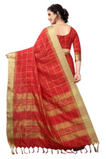 Stylish Red Color Cotton Saree