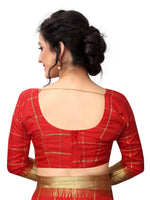 Stylish Red Color Cotton Saree