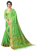 Stylish Green Color Cotton Saree
