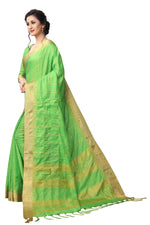 Stylish Green Color Cotton Saree
