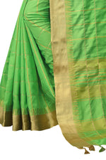 Stylish Green Color Cotton Saree
